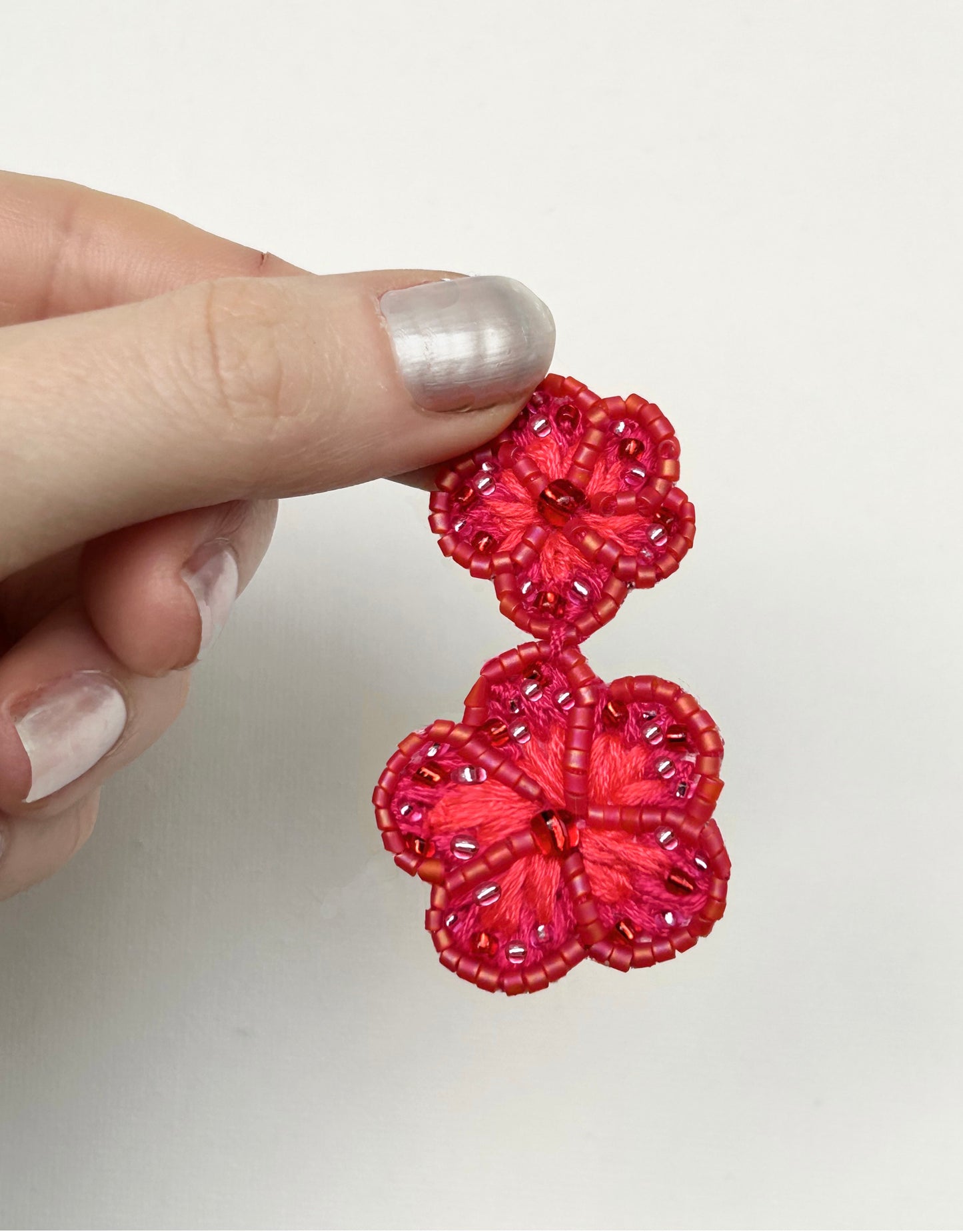 Boucles d'oreilles " Les Hibiscus "