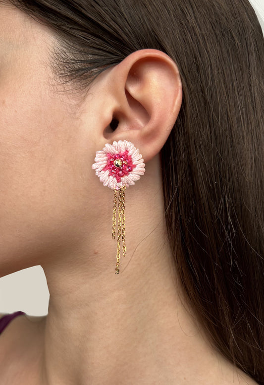 Boucles d'oreilles " Les Fleurs de cerisiers "